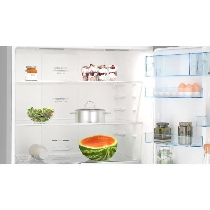 Réfrigérateur combiné - BOSCH - KGN86VIEA - Classe E - 479 L - 186 x 86 x 81 cm - Acier brossé