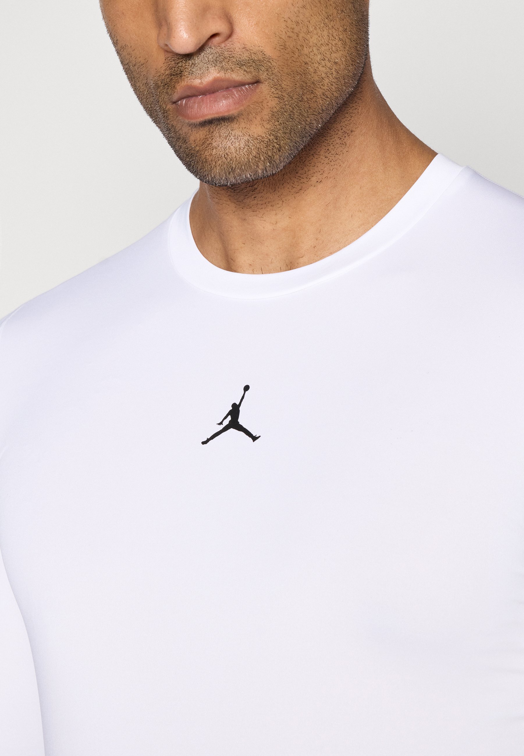 Camiseta térmica Jordan de manga comprida - branca/preta