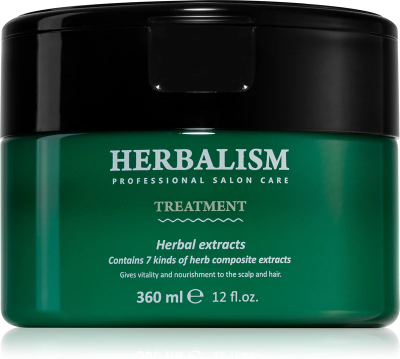 Máscara herbal La'dor Herbalism para cabelos fracos e com tendência à queda.