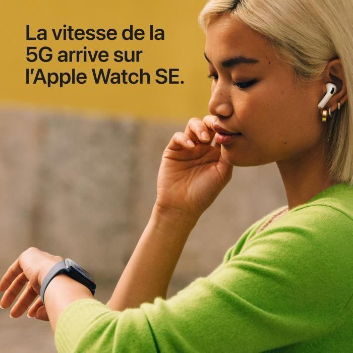 Apple Watch SE 3 GPS + Cellular - 44 mm - Cassa in alluminio Midnight - Cinturino sportivo Midnight - M/L