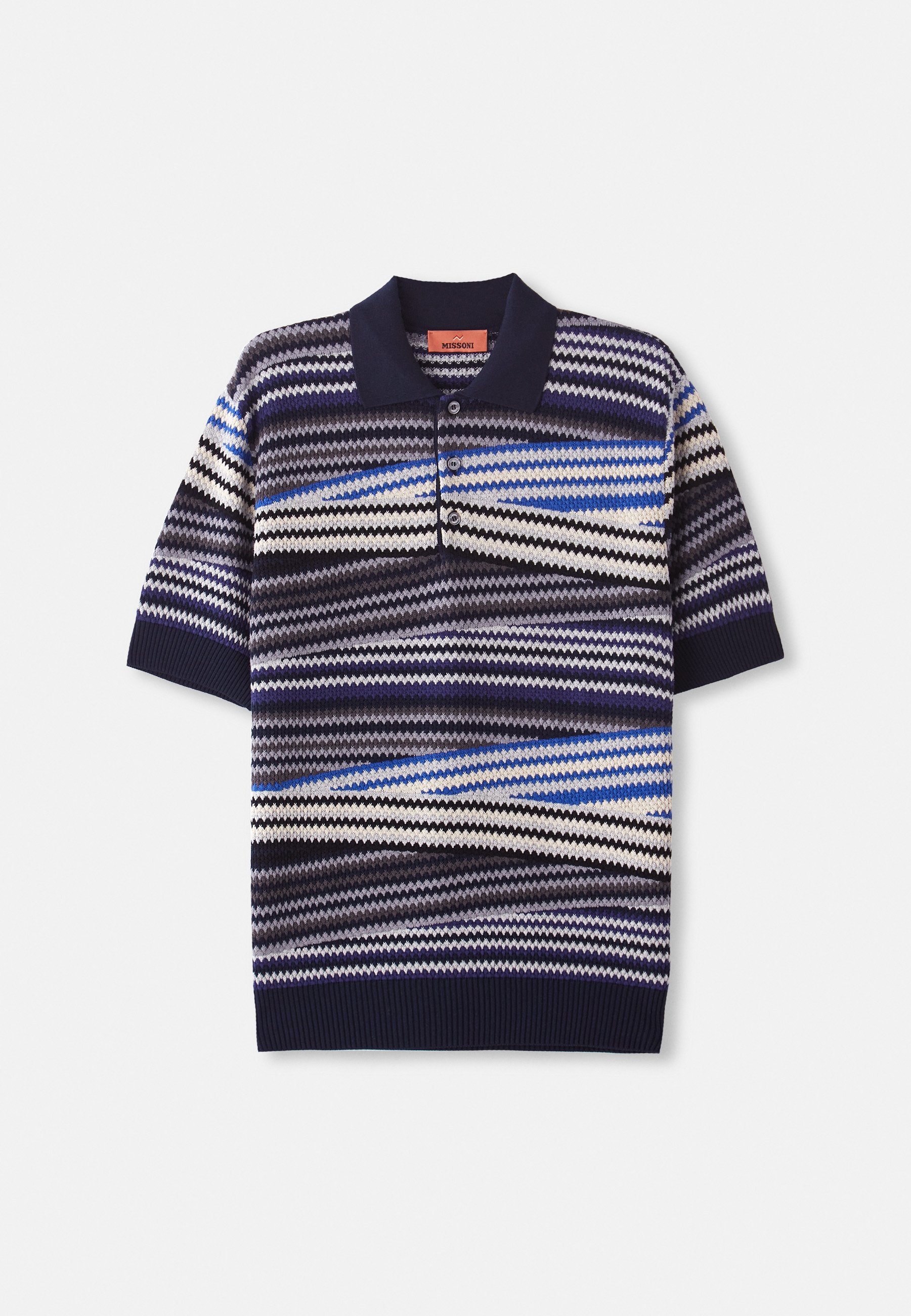 Polo Missoni à manches courtes - multicolore/bleu