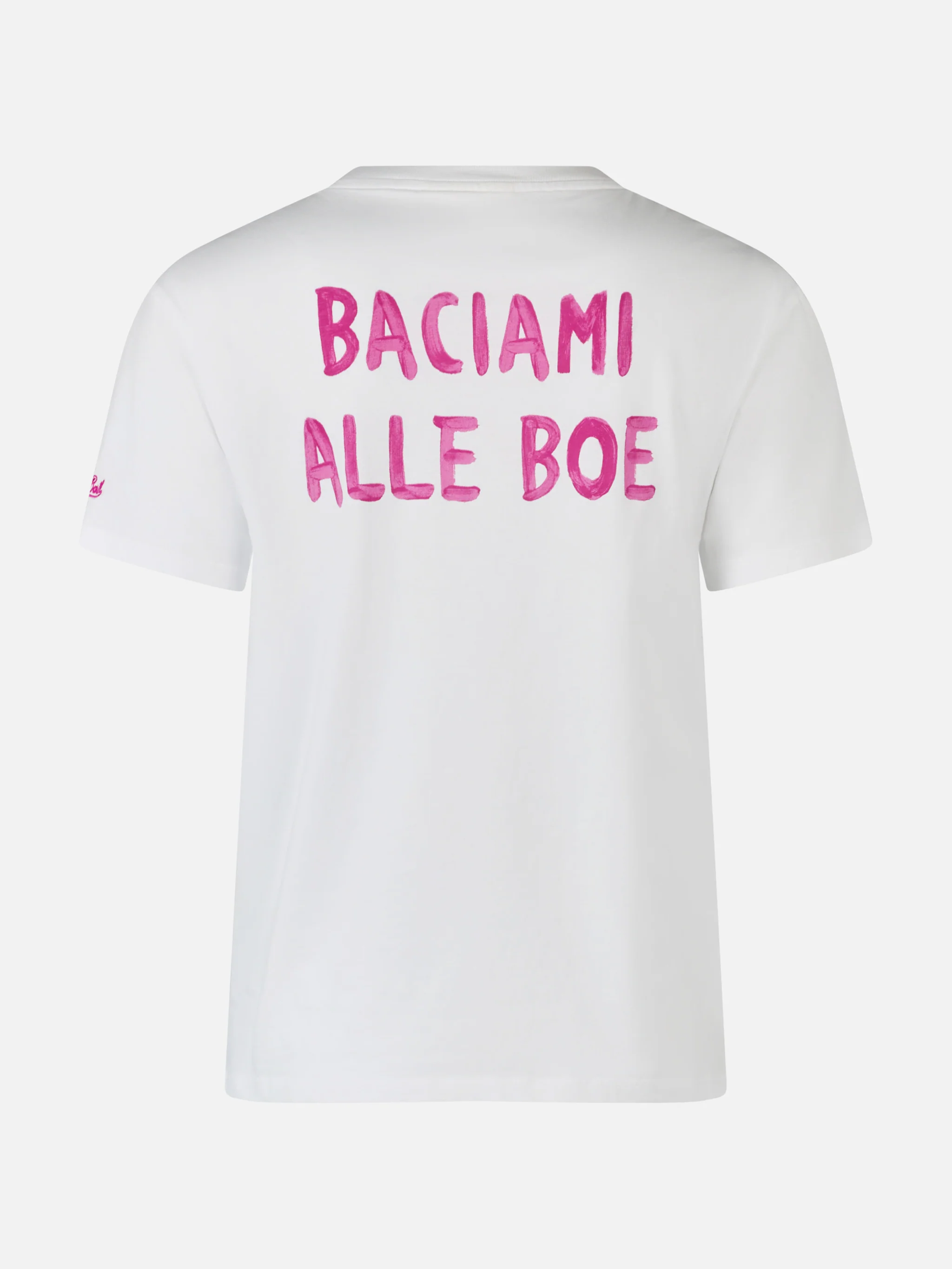 Emilie dames T-shirt met ronde hals van katoenen jersey en Bacia-print