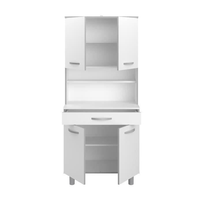 Küchen-Sideboard, mattweiß - B 80 cm - OSLO