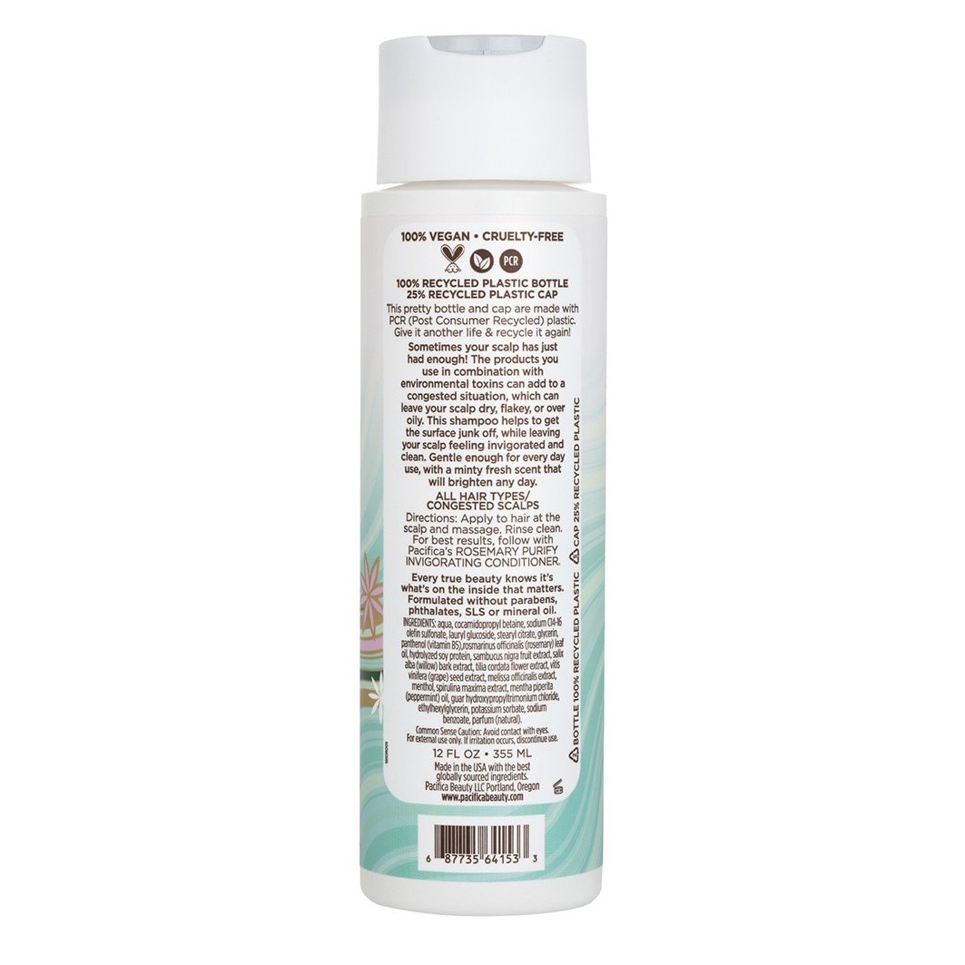 Pacifica Šampon za čišćenje od ružmarina i Belebendes - 355 ml