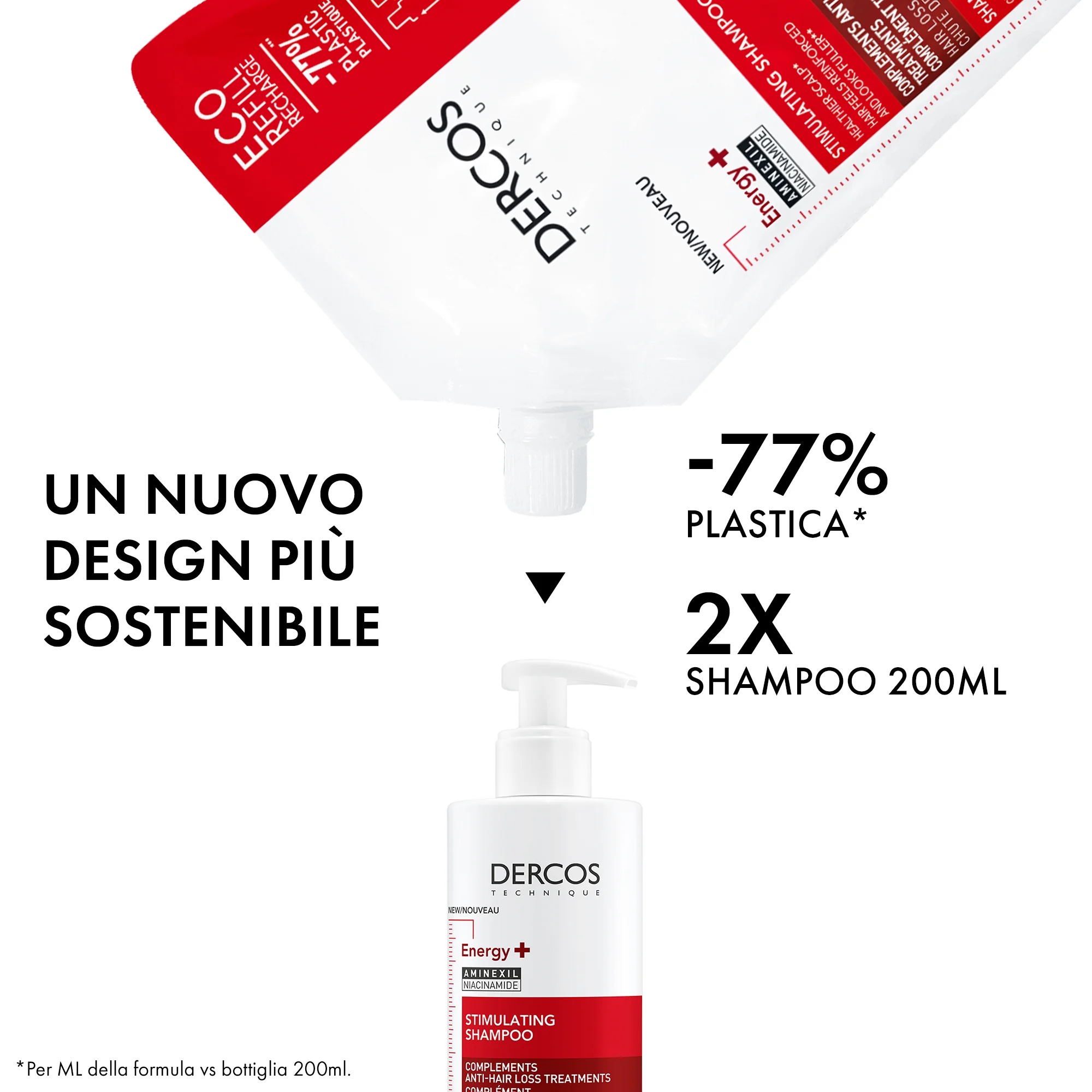 Vichy Dercos Shampoo Energizante 400 ml Combate a queda de cabelo