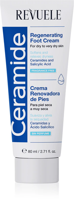 Revuele Creme Regenerador para os Pés com Ceramidas, um creme regenerador para os pés com efeito hidratante.