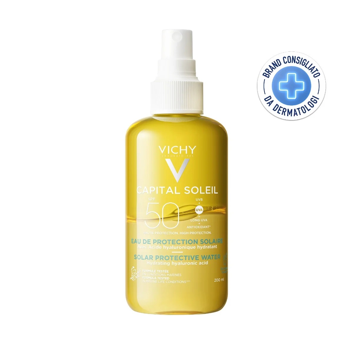 VICHY Vichy Capital Soleil Hydraterende Zonnebrandcrème SPF 50 200 ml met hyaluronzuur