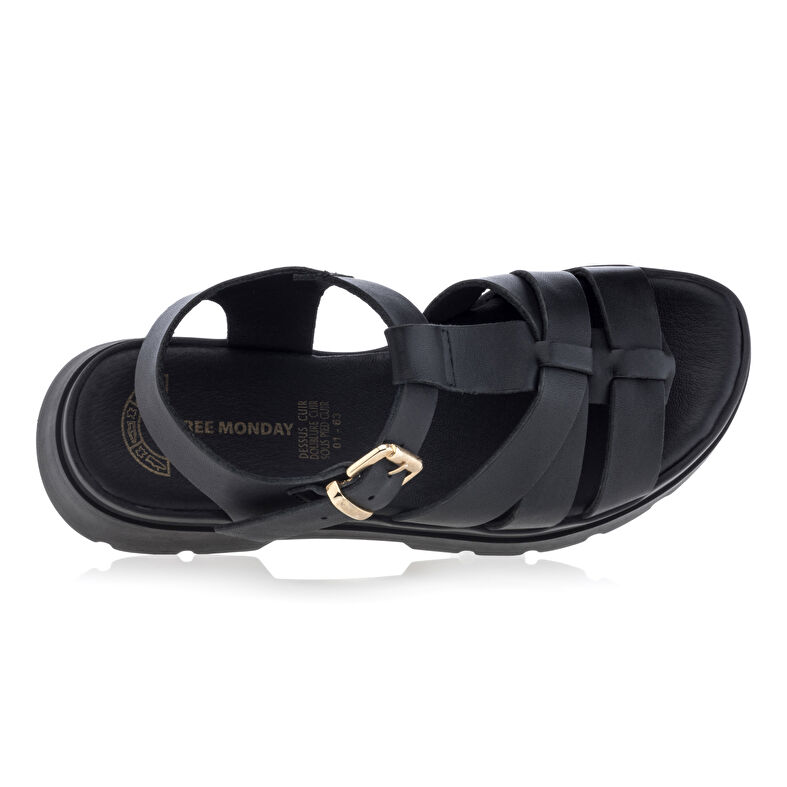 Sandalias negras para mujer / Zapatos de punta abierta