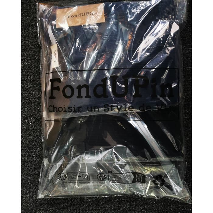 Camiseta para hombre - FONDUPIN - Pack de 3 - Cuello redondo - Manga larga - Gris oscuro + Azul + Negro