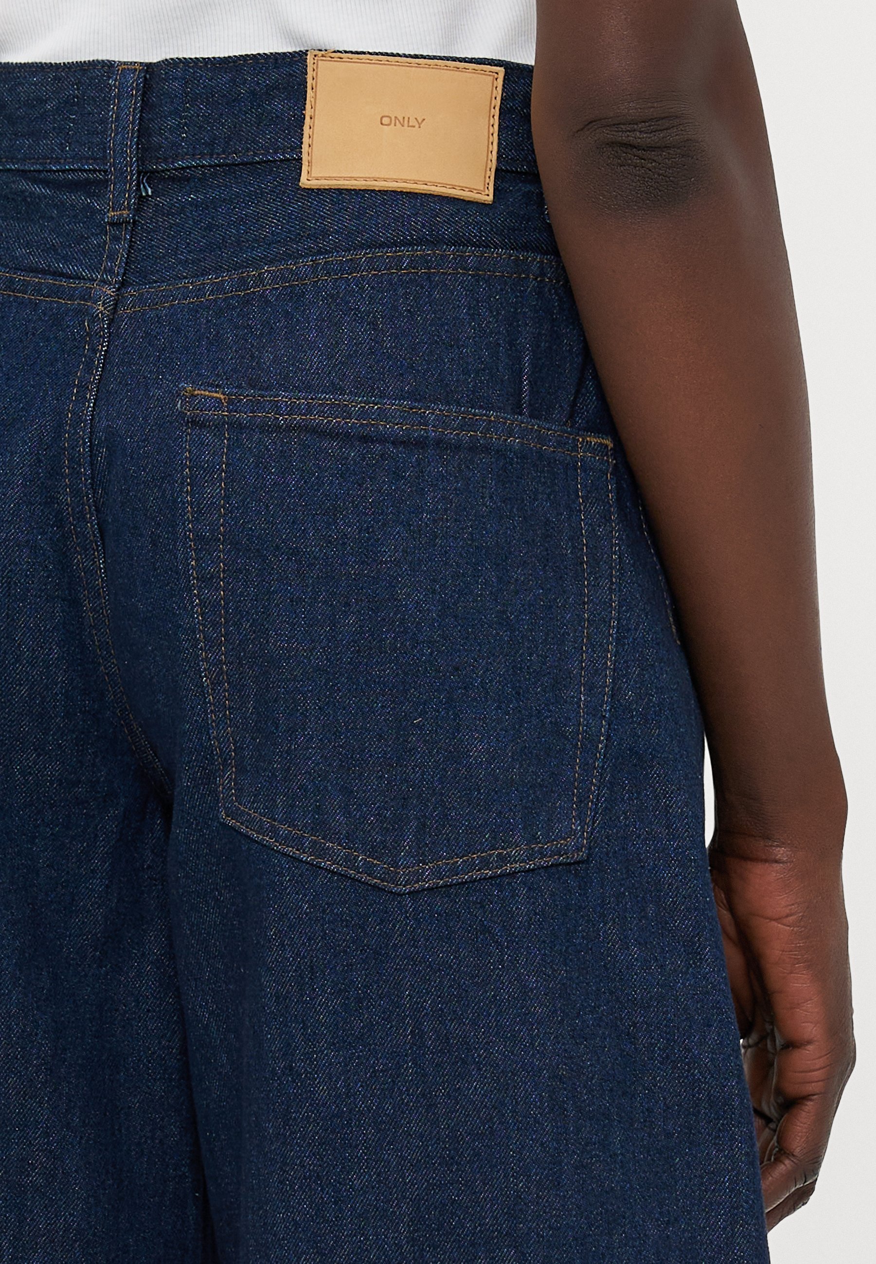 ALLEEN VOOR LANGE PERSONALS - ONLY AYLOR BARREL - Relaxte jeans - donkerblauwe denim