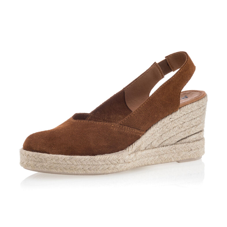 Braune Damen-Espadrilles mit Seilsohle