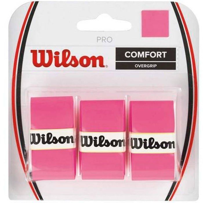 Surgrip Tennis - Wilson - Pro overgrip pink - Lot de 3 - Adhérence optimale - Équipement essentiel