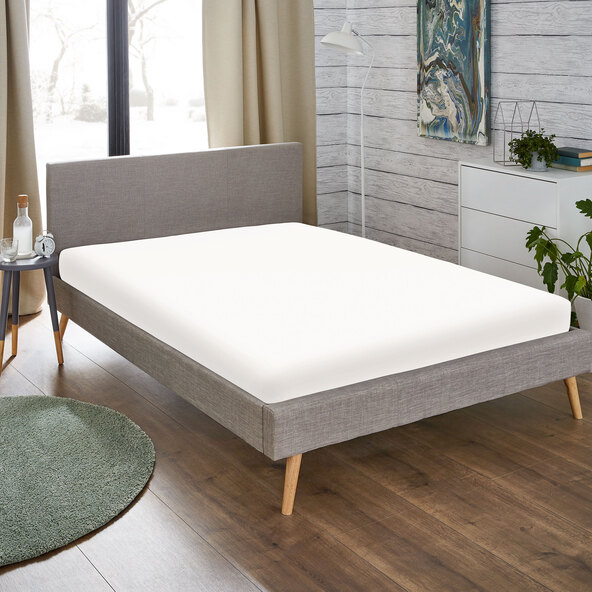 Spannbetttuch Flannel, 140-160 x 200 cm, weiß