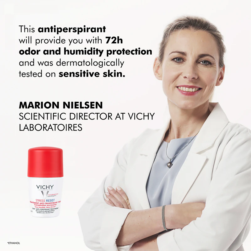 Desodorante roll-on Vichy 72h contra transpiração excessiva
