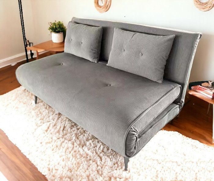 Convertible Sofa - LISA - 2/3 seater - Grey - Several colours available - Dimensions 137x80x81