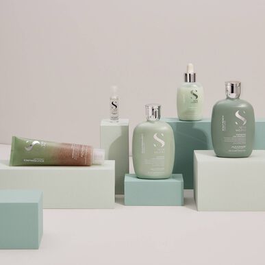 Alfaparf Milano Loción Renovadora del Cuero Cabelludo Semi di Lino Tratamiento Energizante para Cabello Debilitado 12 x 10 ml