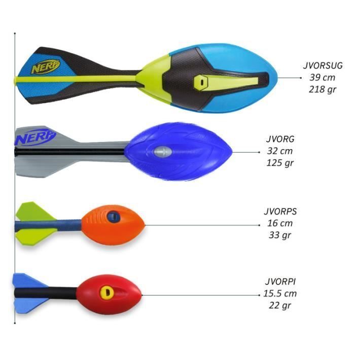 NERF VORTEX Schaumstoff-Speer – Blau – Ab 8 Jahren – Mit eingebauter Pfeife
