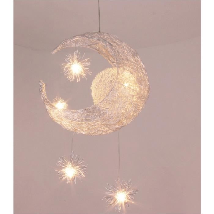Decorative Moon and Star Aluminum Pendant Light for Children - IHOME&ILIFE® - Modern - 32*37cm - 40W - E27