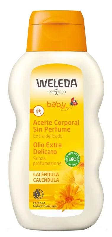 Huile corporelle au calendula Weleda Baby sans parfum 200 ml