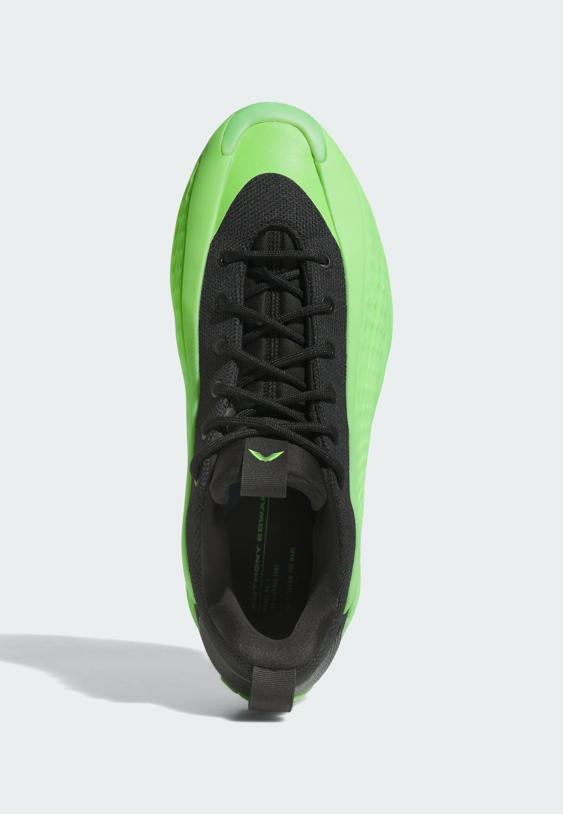 adidas Performance ANTHONY EDWARDS 1 LOW - Basketbalschoenen - lucid lime aurora ink core black