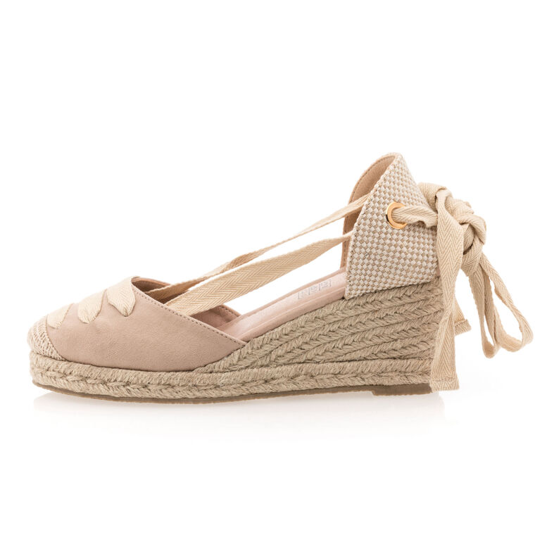 Beige espadrilles voor dames met touwzolen