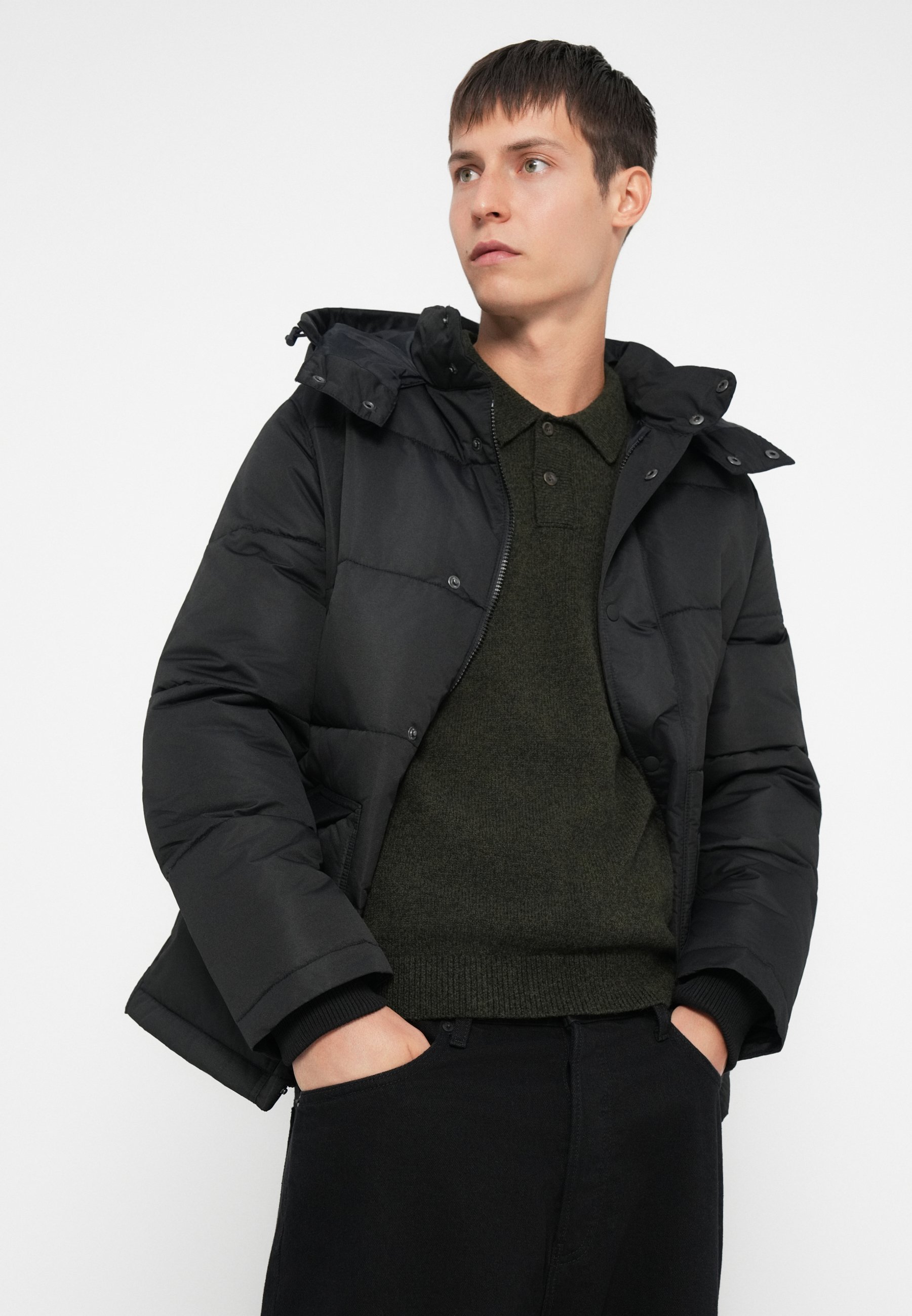 Doudoune à capuche logo GAP - Manteau d'hiver - Noir