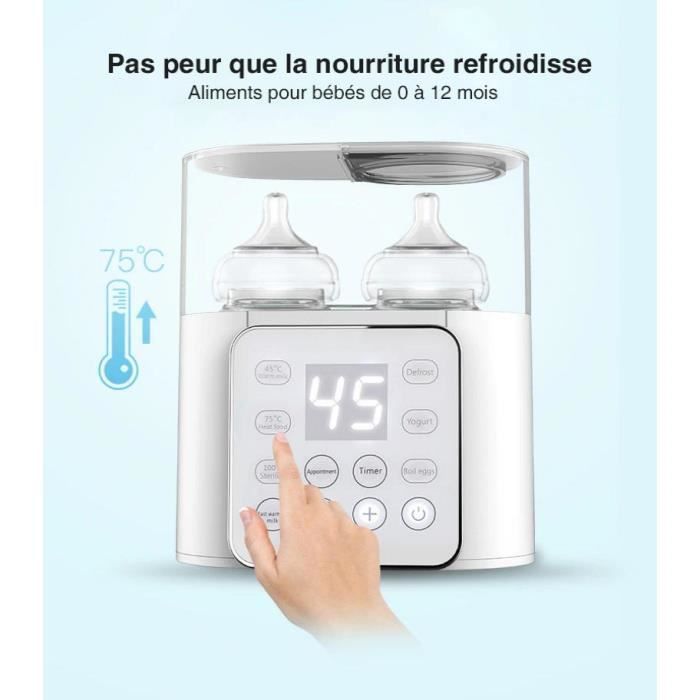ACELIFE 9-in-1 babyflesverwarmer, snel, BPA-vrij, met nauwkeurige temperatuurregeling voor moedermelk