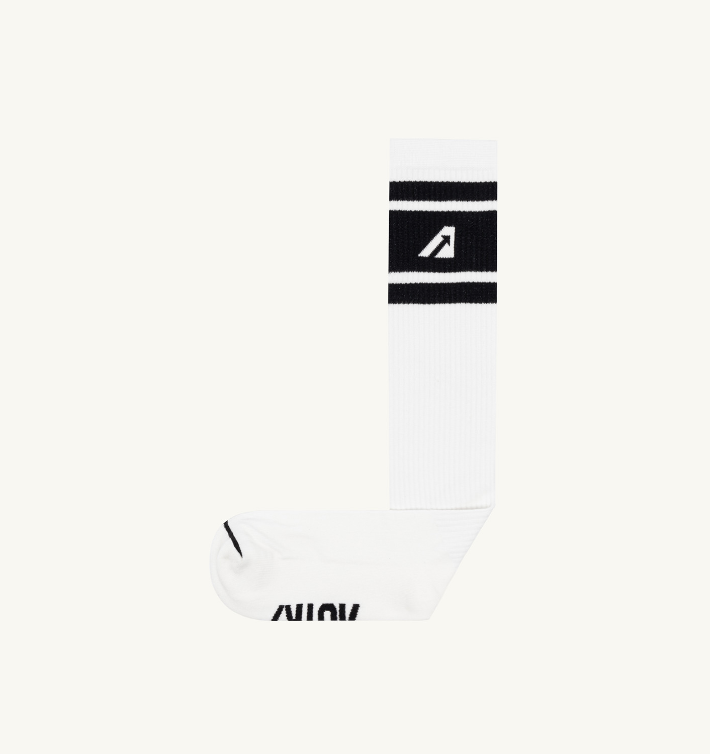 ȘOSETE DIN BUMBAC TERRY CU LOGO ALB-NEGRU
