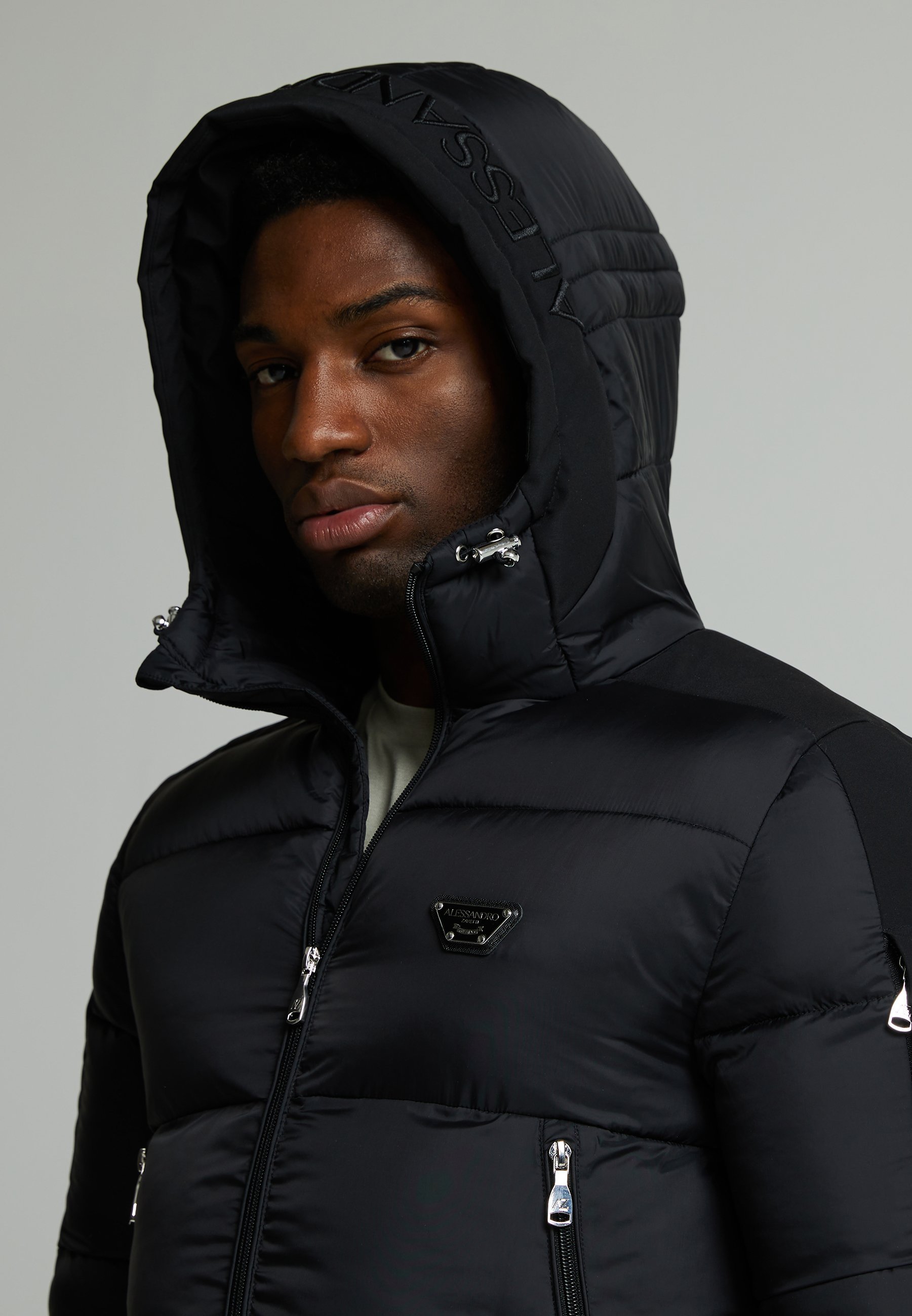 Alessandro Zavetti NEVORI PUFFER - Winterjacke - Tiefschwarz