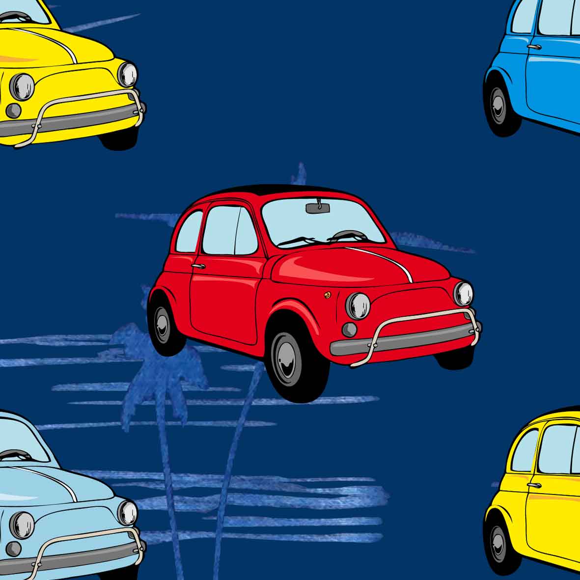 Kinderzwempak met veelkleurige autoprint