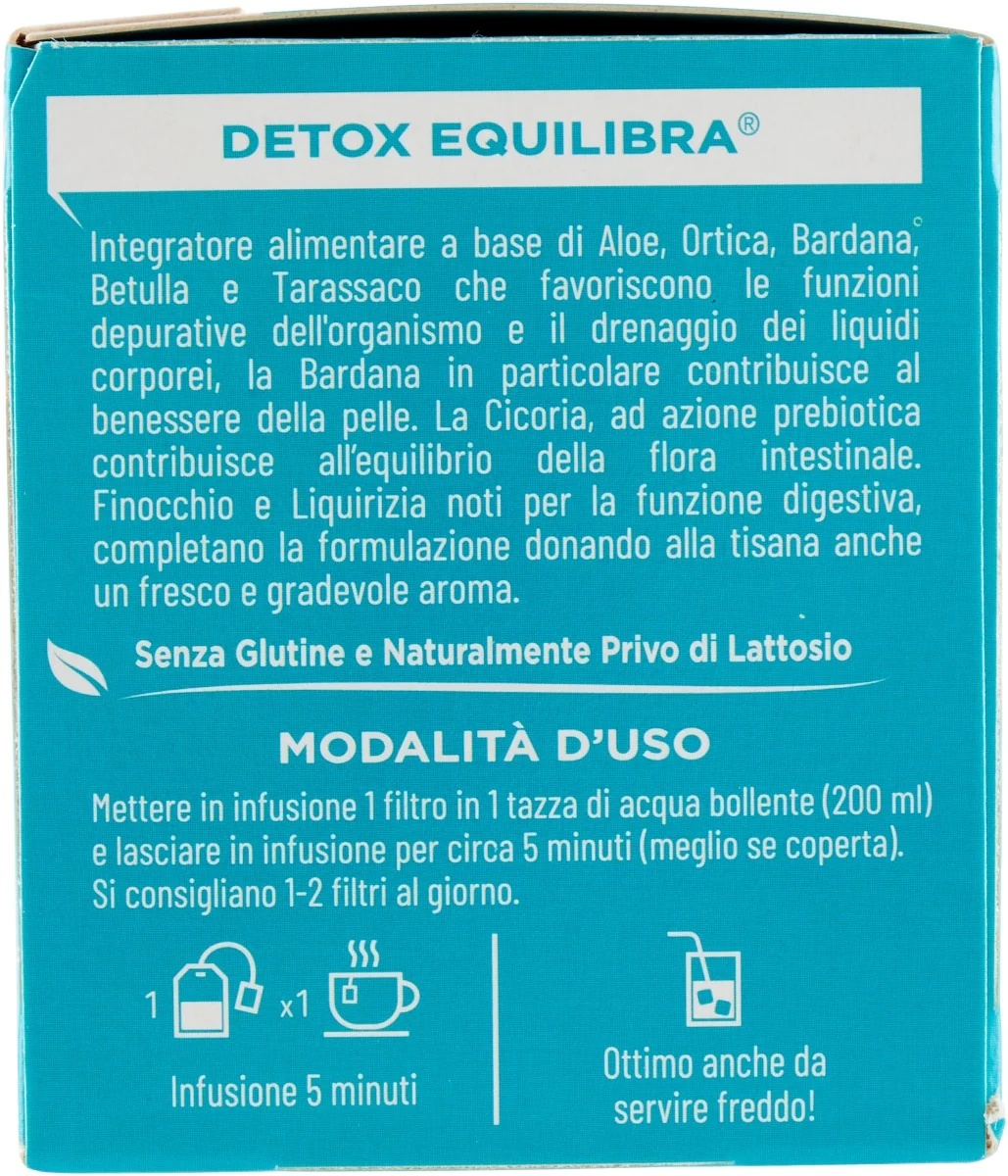 EQUILIBRA Entgiftender Kräutertee Equilibra 15 Filter Aloe, Klette, Brennnessel, Birke, Löwenzahn