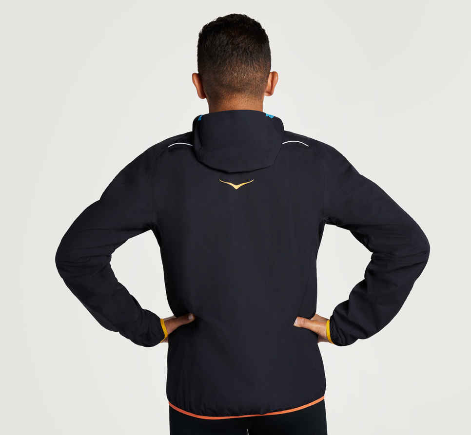 Chaqueta impermeable ultraligera negra
