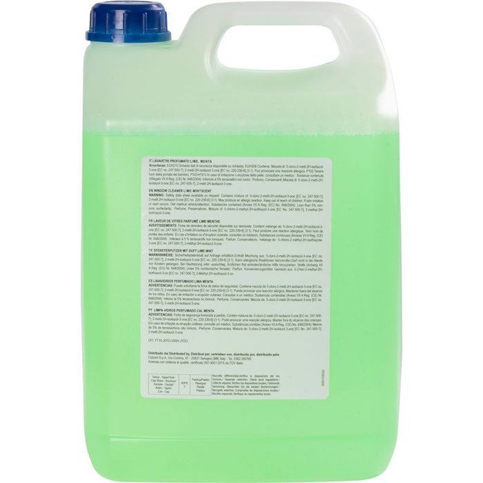 Limpiacristales START con aroma a lima y menta, 5 L, para depósitos de limpiaparabrisas y lavafaros, con efecto desengrasante.