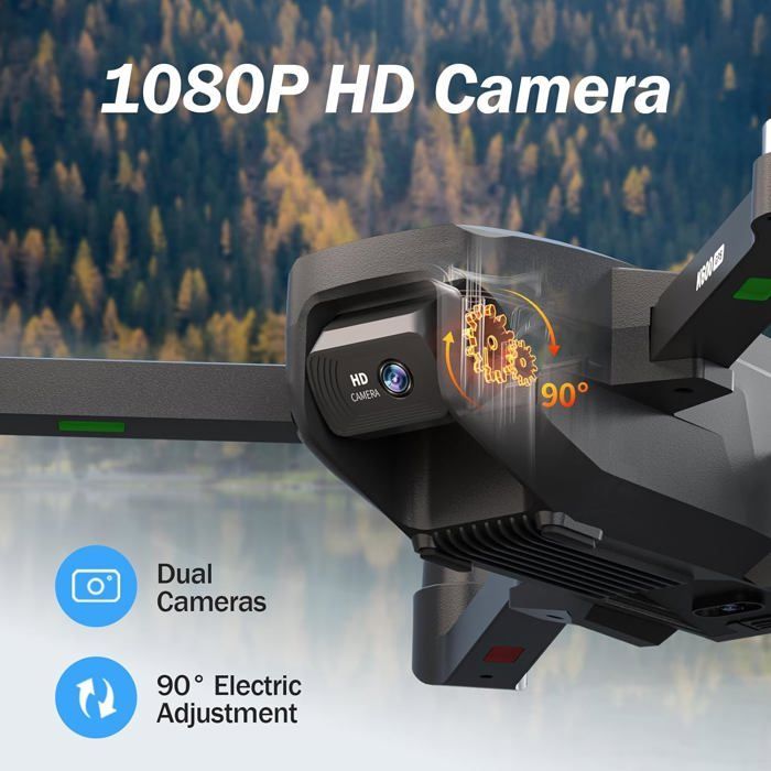 Dron GPS TRAHOO - Modelo profesional - Pantalla HD de 4,5