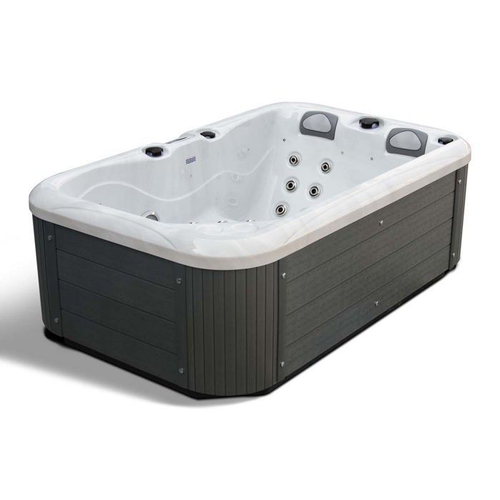 Waterclip - ARKOS 3-Person Acrylic Spa - 22 Hydrojets - 720L - Ozonator and Cover Included - 200 x 125 x 72cm - White
