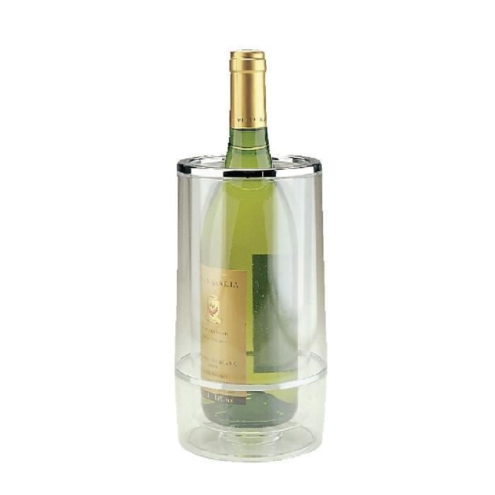 Bottle cooler - APS - Clear acrylic - Double wall - 230mm high - 120mm diameter