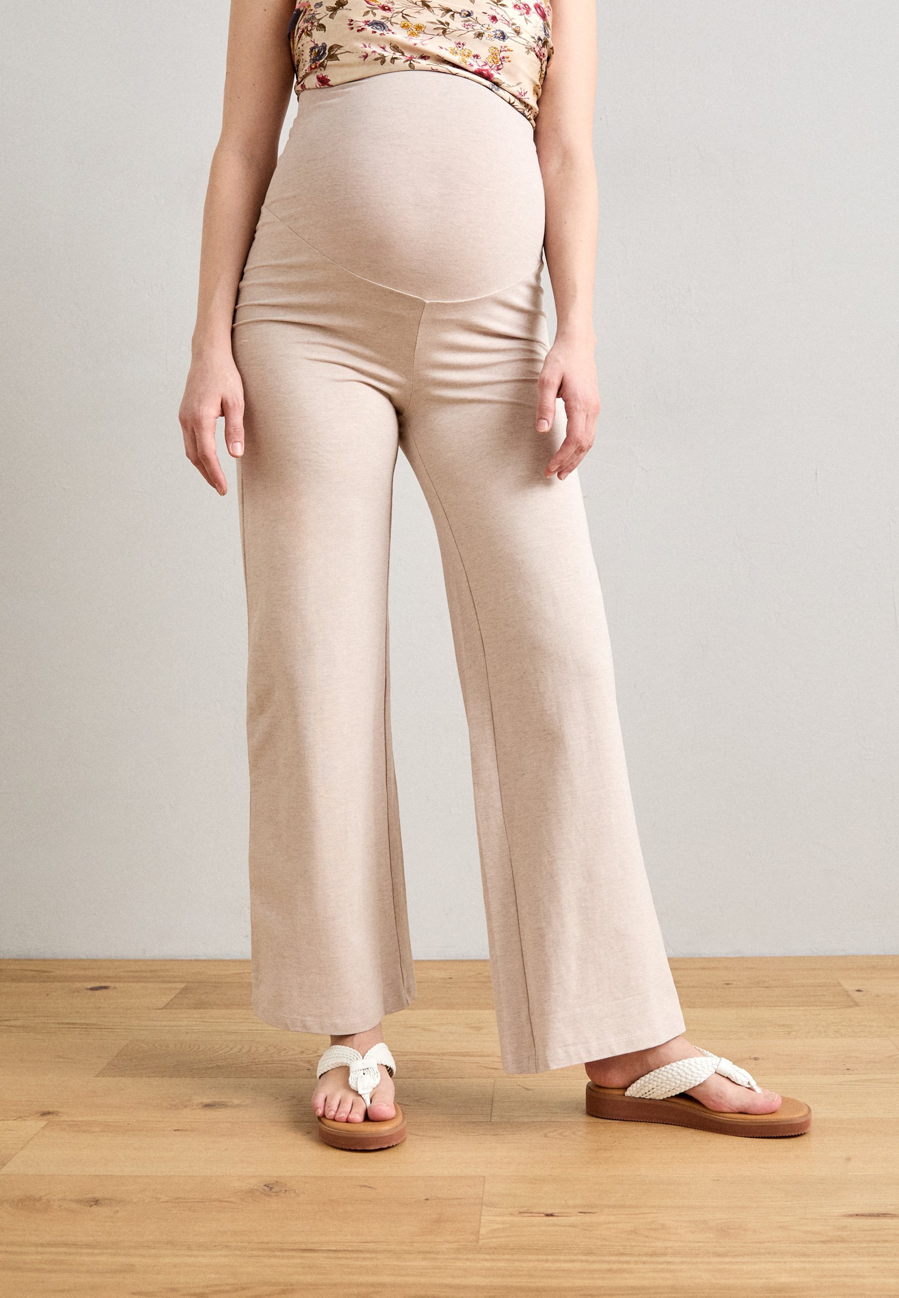 Anna Field MAMA 2-PACK - Trainingsbroek - zwart/gevlekt beige