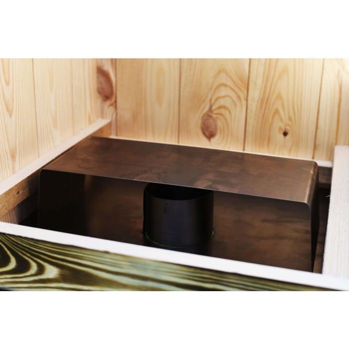 Fumoir modulaire 2 x 50 cm en épicéa, fumoir de jardin traditionnel à bois, non imprégné, grand foyer ADGO