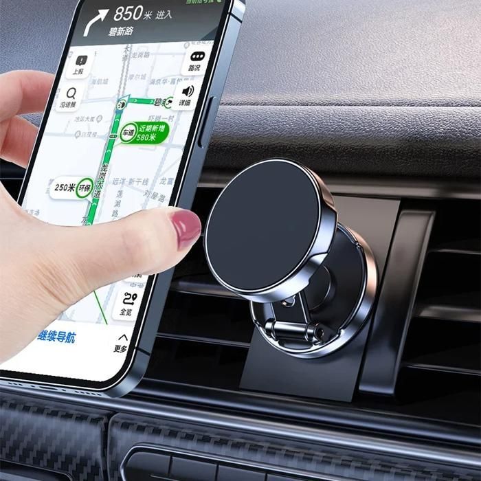 Suporte magnético para celular no carro, ímã potente, suporte para GPS para iPhone 14, 13, 12 Pro, X, Xiaomi, Samsung, LG, preto.