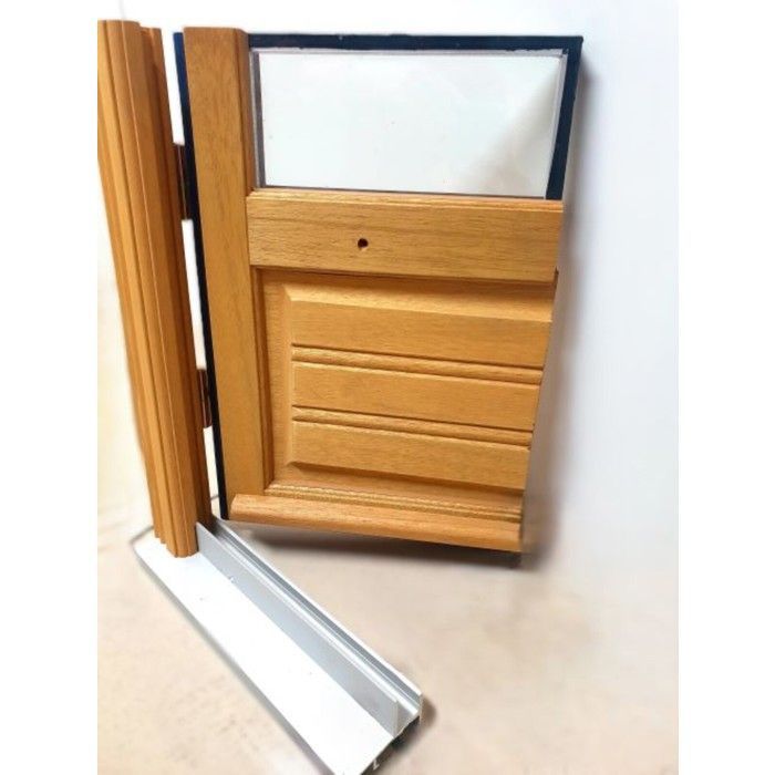 Wooden French Door, 1 Leaf, H205 x W80 cm, Right-Hand Opening