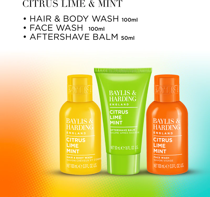 Conjunto de presente Baylis & Harding para homens, com aroma cítrico, limão e menta.