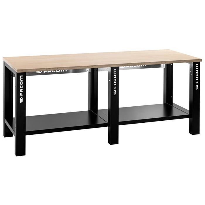 Banco da lavoro da officina con piano in legno - 2 m - FACOM - WB2.2000WPF