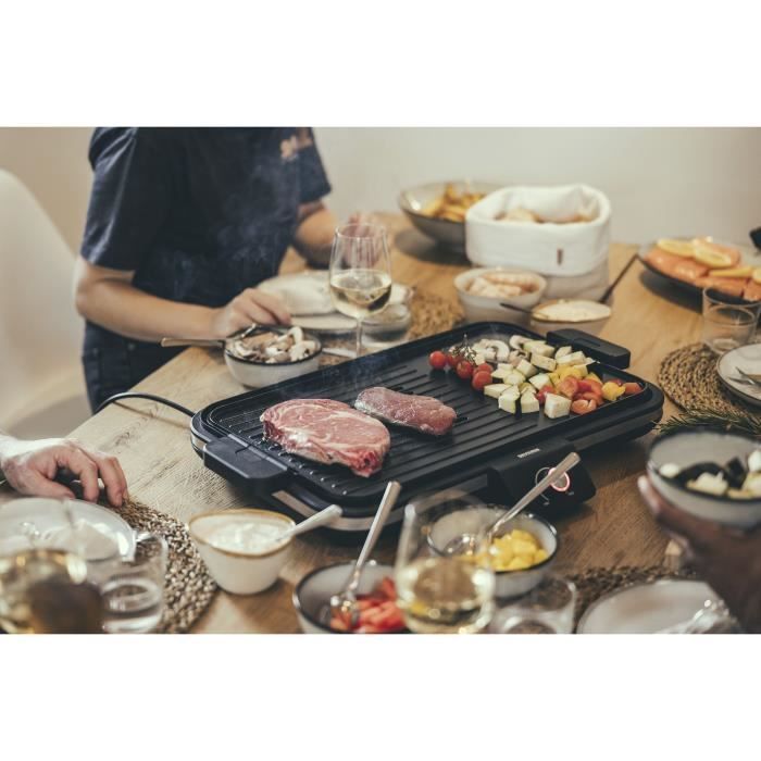Piastra grill SEVERIN - PG8564 - Superficie di cottura 50x30 cm - Piastra in ghisa antiaderente - Fino a 230 °C - 2300 W