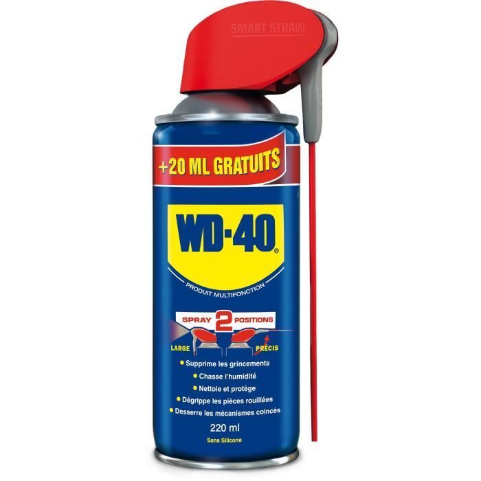 WD40 Spray double position - 200 ml plus 20 ml gratuit