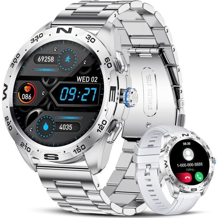 Smartwatch Bluetooth Appels Pour Android Ios 1,32 Pouces Écran Tactile Complet Ip67 Étanche 20 Modes Sport Tracker D'Activité[J6407]