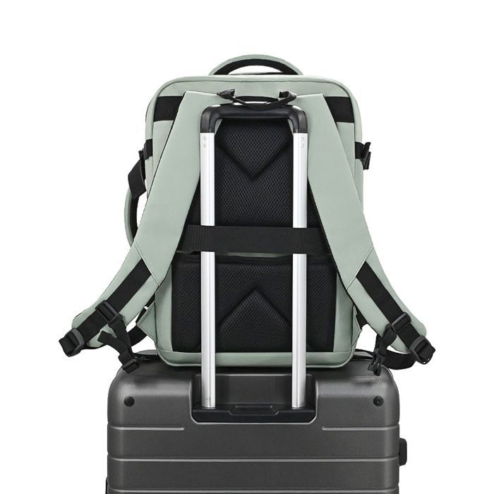 Mochila de vacío con bomba de aire - Bolsa de viaje | Equipaje de mano 47 × 33 × 20 cm | Impermeable | Verde