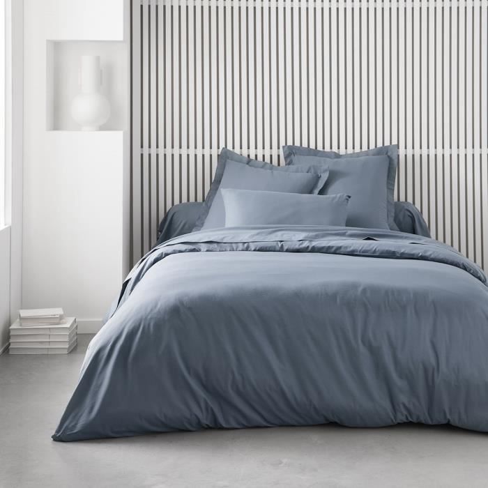 Funda de almohada TODAY Essential - 63 x 63+5 cm - 100% algodón liso - Denim