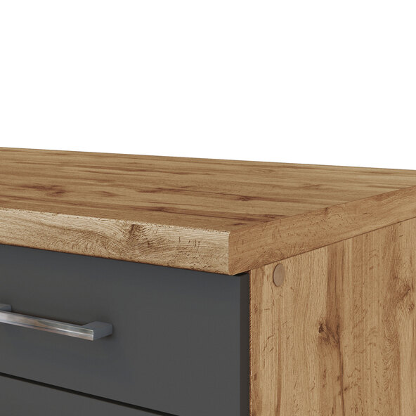 PORTO kitchen unit, 270 cm, anthracite/wotan