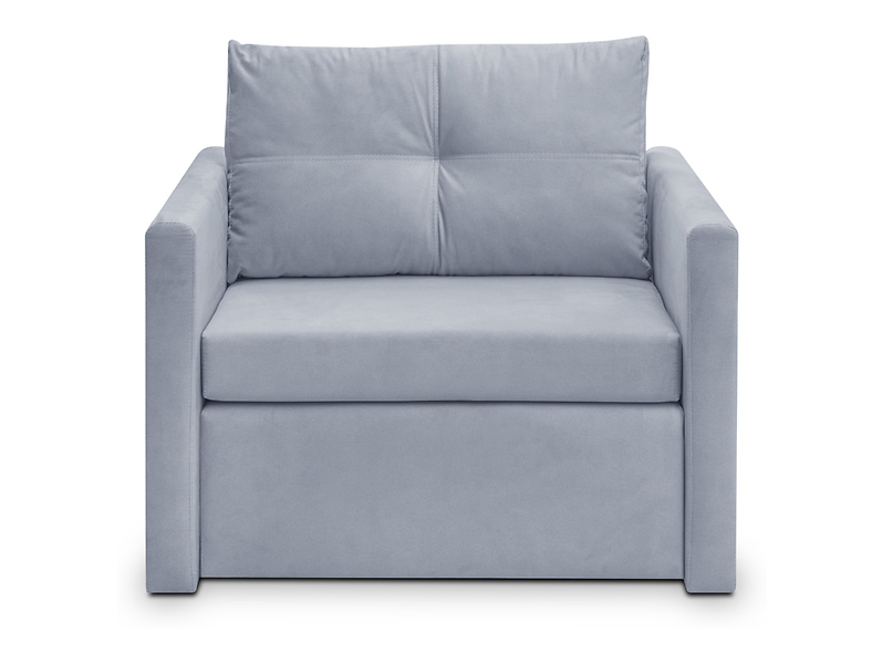 Sofa jednoosobowa Bunio rozkładana z pojemnikiem szara