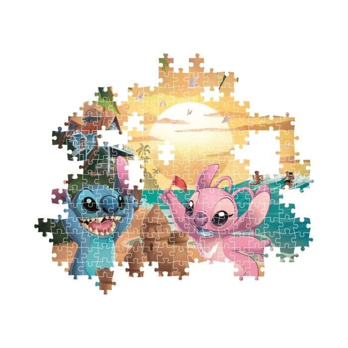 Rompecabezas compacto de Stitch de 500 piezas, para niños de 3 años en adelante, temática de dibujos animados, CLEMENTONI